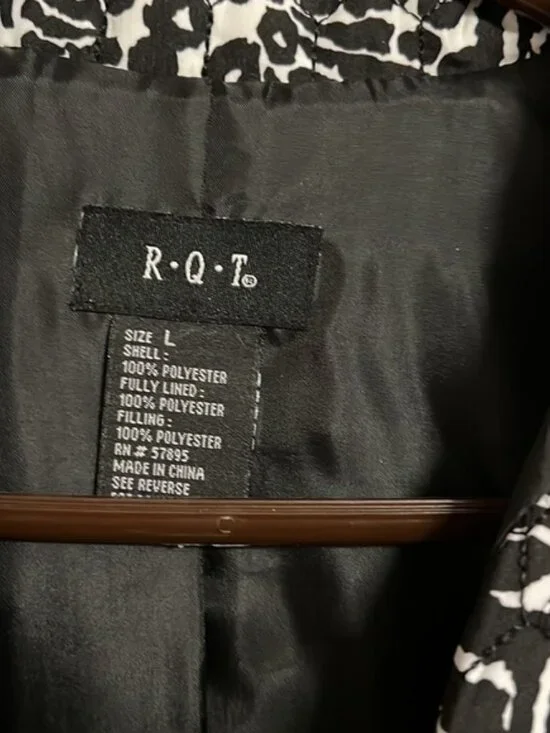 RQT Quilted Women's Zebra Zip Up Lightweight Jacket NWT Size Large - Picture 5 of 11